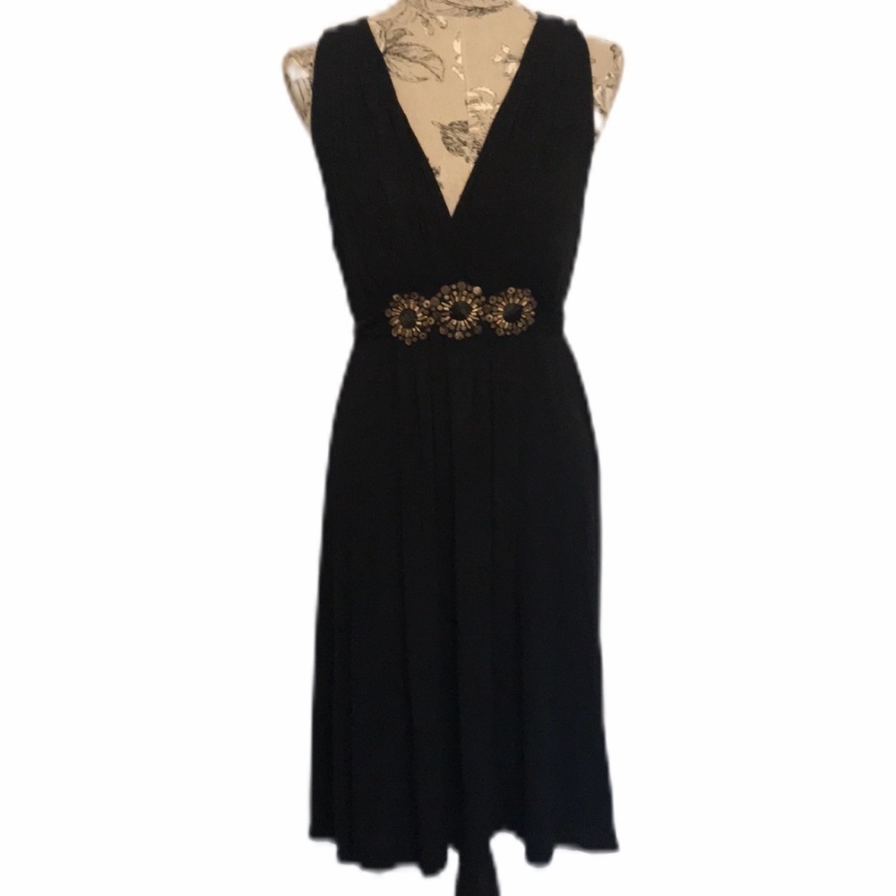 Nicole Miller Black Embellished Dress 12